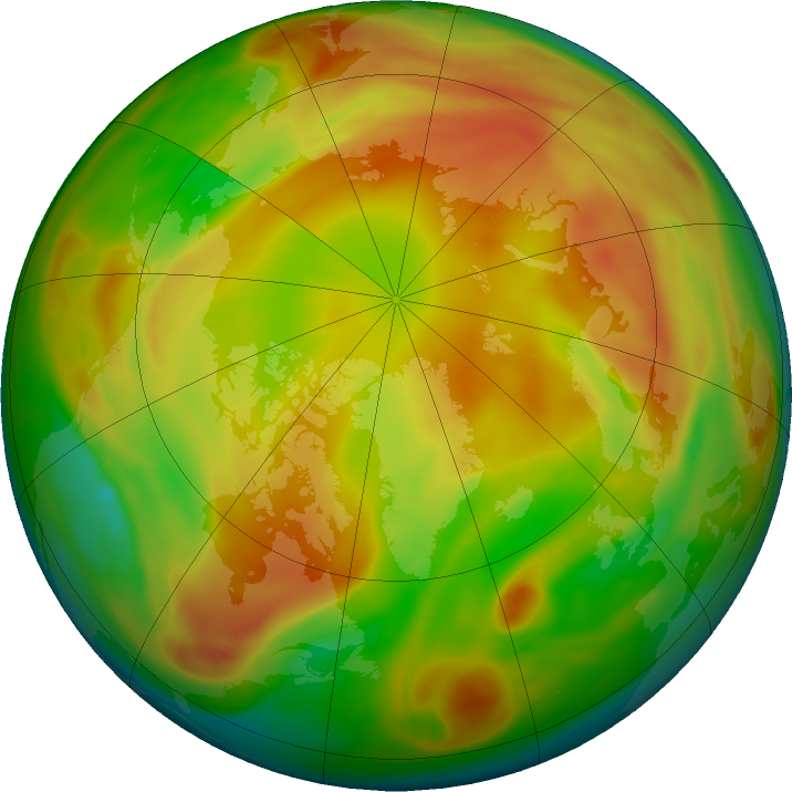 Arctic ozone map for 01 April 2021